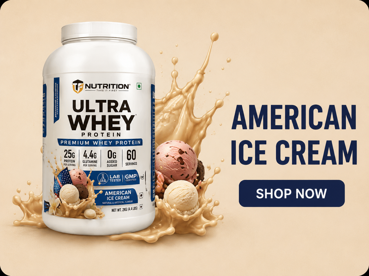 TIF Nutrition Ultra Whey Protein - American Ice Cream