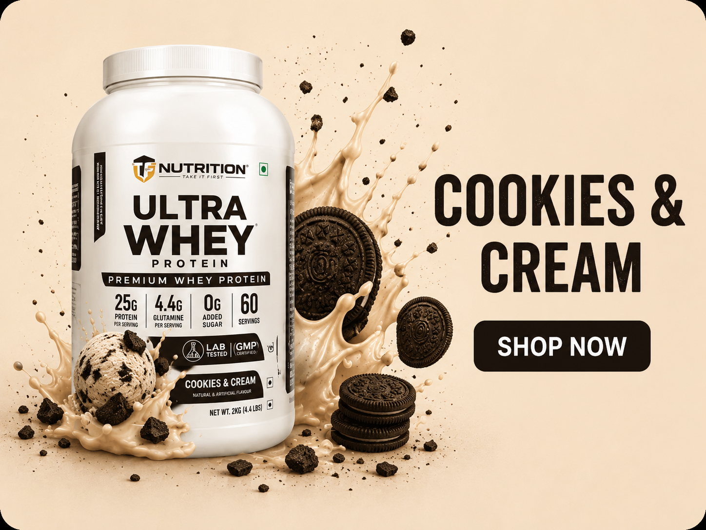 TIF Nutrition Ultra Whey Protein - Cookies and Cream
