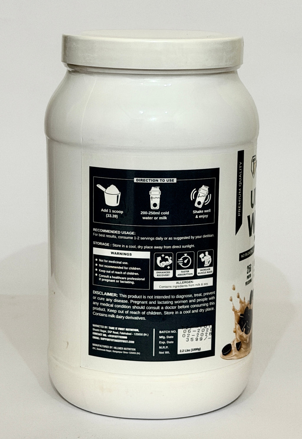 TIF Nutrition Ultra Whey Protein - Cookies and Cream