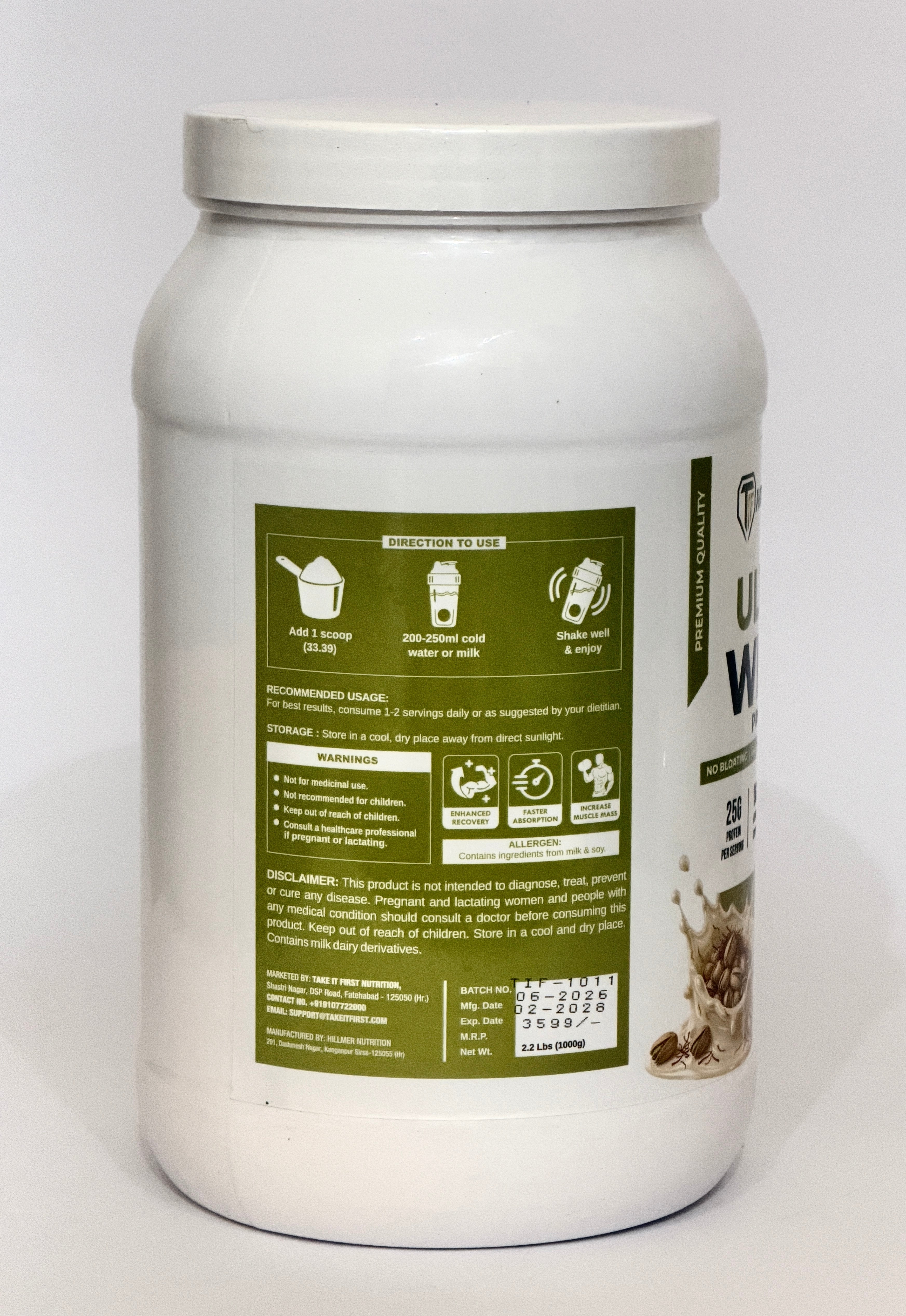 TIF Nutrition Ultra Whey Protein - Kesar Pista