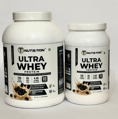 TIF Nutrition Ultra Whey Protein Cookies and Cream 1kg and 2kg