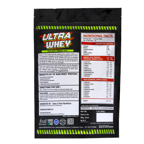 TIF Ultra Whey-Whey Protein Concentrate ( Unflavoured)